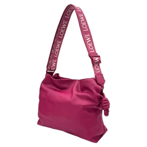 Loewe Flamenco Clutch Shoulder Bag Calfskin Pink