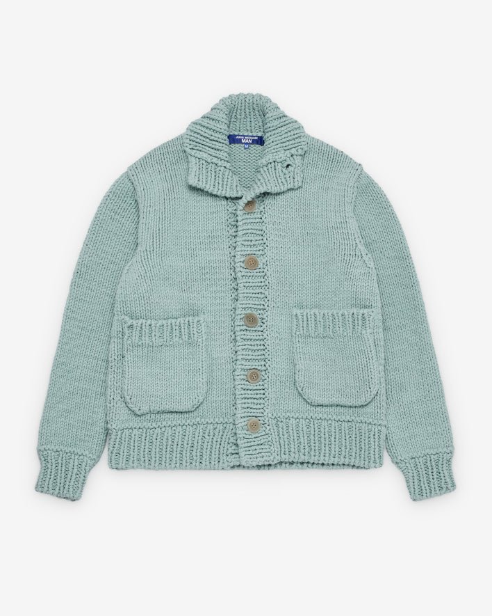 Junya Watanabe Man Men's Dog Cardigan Sax Blue Junya Watanabe Man Men's Dog Cardigan Sax Blue