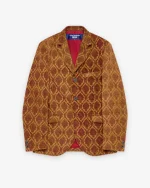Junya Watanabe Men's Damask Patten Blazer Red/Yellow