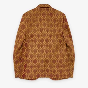 Junya Watanabe Men's Damask Patten Blazer Red/Yellow