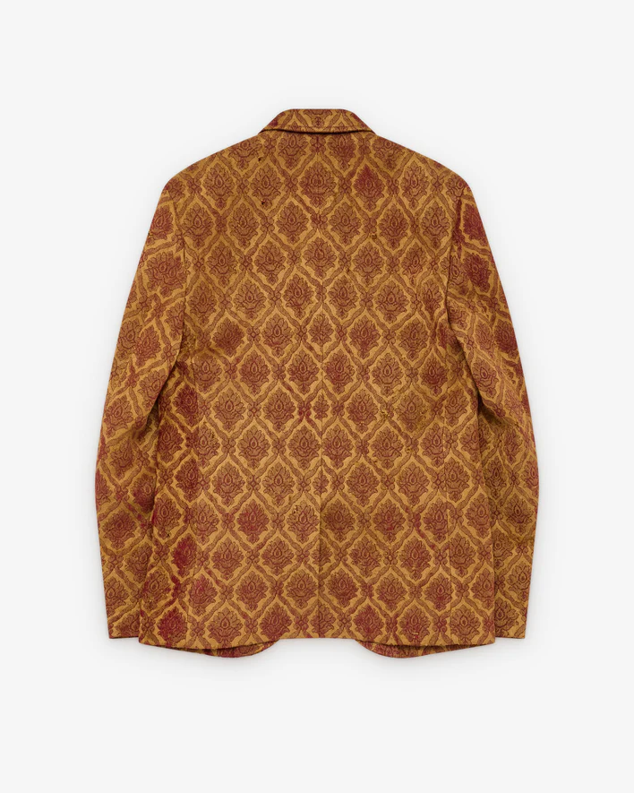 Junya Watanabe Men's Damask Patten Blazer Red/Yellow