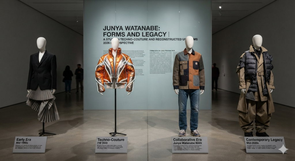The History and Legacy of Junya Watanabe in Contemporary Fashion featuring innovative Japanese designer clothing, modern tailoring, and iconic fashion collections.
